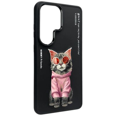 3. Nimmy Glasses Cool Cat Case for Samsung Galaxy S26 Ultra - Black