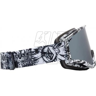 2. Volcom YAE OP ART/SILVER CHROME UV protection snowboard goggles women/men gray (VG0722318)