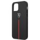6. Ferrari FEOMSHCP12LBK iPhone 12 Pro Max black/black hardcase Off Track Leather Nylon Stripe
