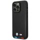 2. BMW Leather Stamp Tricolor Case for iPhone 14 Pro - Black
