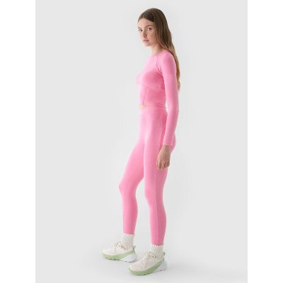 3. Women's knitted leggings 4F 4FRAW24TTIGF250-54S