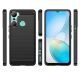 2. Carbon Case case for Infinix Hot 12 Pro flexible silicone carbon cover black