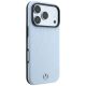 4. Mercedes Leather with Crossed Lines Anthracite MagSafe Case for iPhone 18 Pro Max / 17 Pro Max – Blue