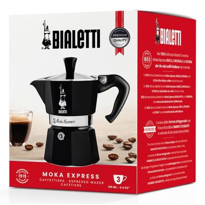 6. Bialetti Moka Express Black Moka Pot