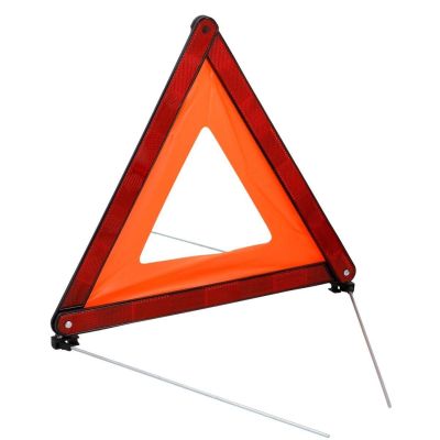 23. WARNING TRIANGLE WITH DUNLOP CASE