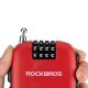 2. Rockbros 32420981001 bicycle lock with retractable cable - red