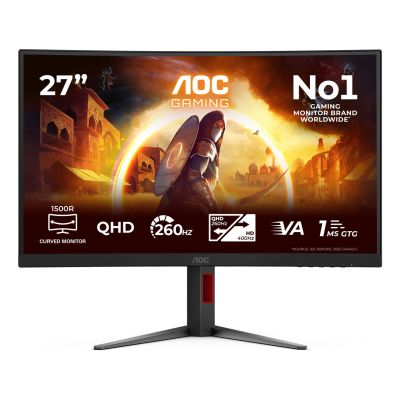 22. AOC G4 CQ27G4Z2P gaming monitor 68.6 cm (27") 2560 x 1440 px Quad HD LCD Black, Red