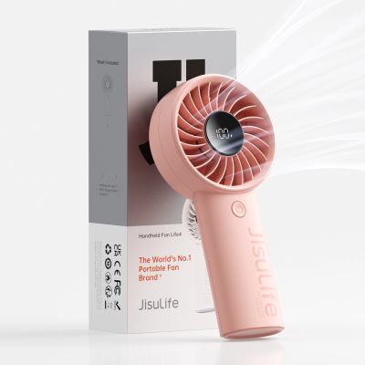 3. Jisulife Handheld Fan Life4 3600mAh Portable USB Fan - Pink