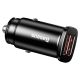 4. Baseus Square smart car charger 2x USB QC3.0 Quick Charge 3.0 SCP AFC 30W black (CCALL-DS01)