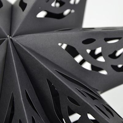 10. PAPER DECORATION STAR 50CM 7 ARMS BLACK