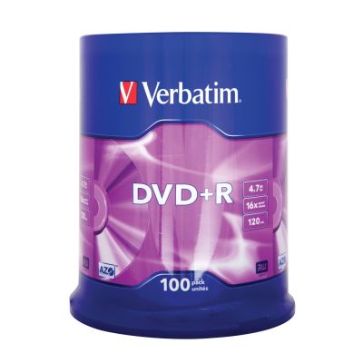 3. DVD Verbatim 43551 (4.7GB; 16x; 100pcs; Cake)