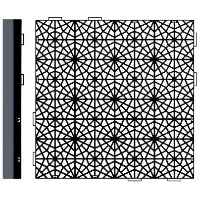 13. OPENWORK PAVEMENT GRID MOSAIC BLACK 1PC.