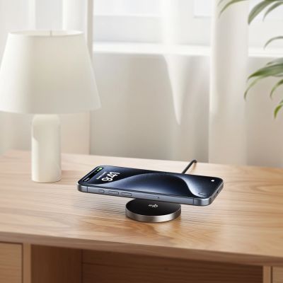 6. Acefast E24 Qi2 15W Magnetic Inductive Charger with 1.2m USB-C Cable - Black