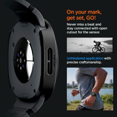 9. Spigen Thin Fit 360 Case for Samsung Galaxy Watch 44mm - Black