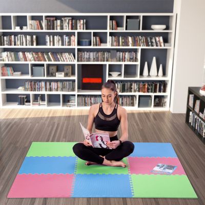 7. Multipack One Fitness MP10 puzzle mat green-blue-red 9 pieces 10 mm