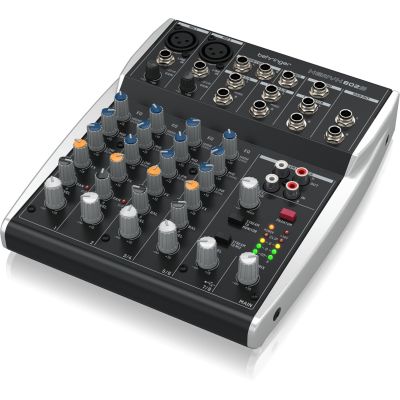2. Behringer 802S - 8-channel compact analog mixer with USB interface designed specifically for podcasting, streaming and home recording