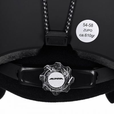 ALPINA ZUPO BLACK MATT 54-58 ski helmet