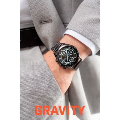 2. Smartwatch Gravity Black Bracelet and Strap GT10-1