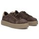 5. Women's leather platform sneakers, brown, Filippo DP6119