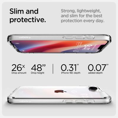 14. Spigen Ultra Hybrid Case for iPhone 16e / 17e - Transparent