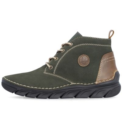 3. Women's leather ankle boots insulated green Rieker 55036-54
