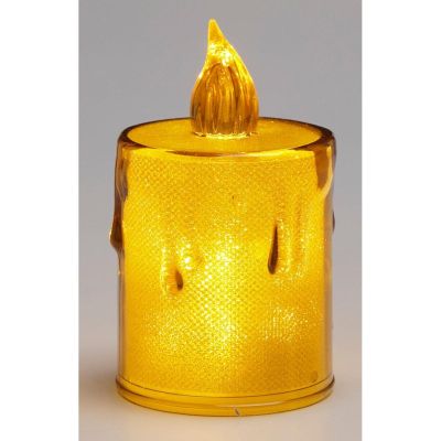 18. DECORATIVE CANDLE 10.5 CM AMBER WARM WHITE 1 LED