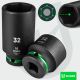 5. 35-Piece Set of Deep Impact Sockets, 1/2", 6-Point, WUBER