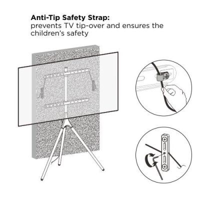 26. TECHLY TRIPOD FLOOR STAND TV LED/LCD 45-65 CA