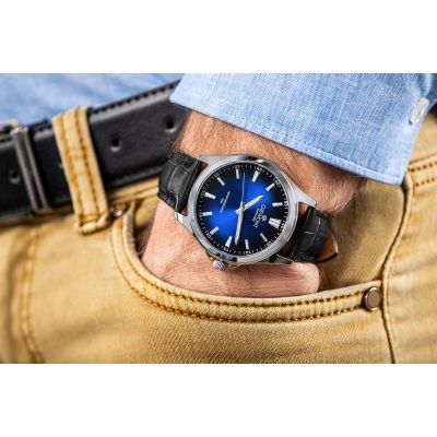 3. Giewont Elegance Sapphire Men's Watch Black and Blue GW5160-A6