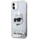 2. Karl Lagerfeld KLHCN61LNCHCS iPhone 11/ XR silver/silver hardcase Glitter Choupette Head