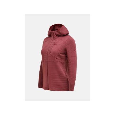 3. Women's PEAK PERFORMANCE W Trail Polartec Power Grid Zip Hoodie, red