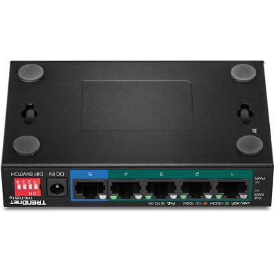 5. TRENDnet Switch 5-Port Gbit PoE+ 60W Metall