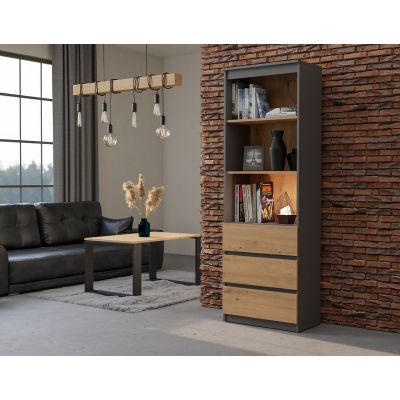 2. OFFICE SHELVING 3 DRAWERS 3 SHELVES OLIMP ANT/ART SET