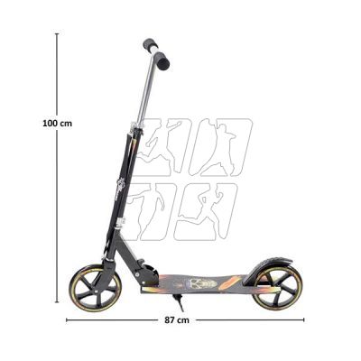 29. Nils Extreme HA205D BLACK PU 205MM scooter