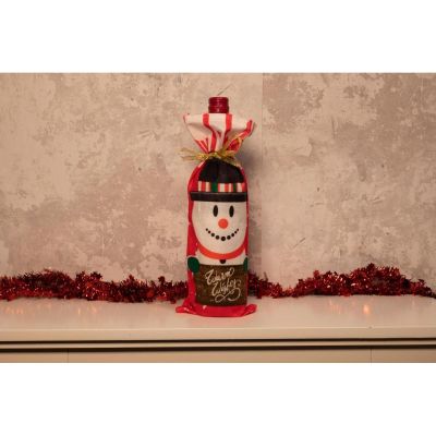 8. SNOWMAN CHRISTMAS BOTTLE BAG