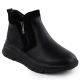 Women's leather ankle boots with zipper, insulated, black Filippo 7292