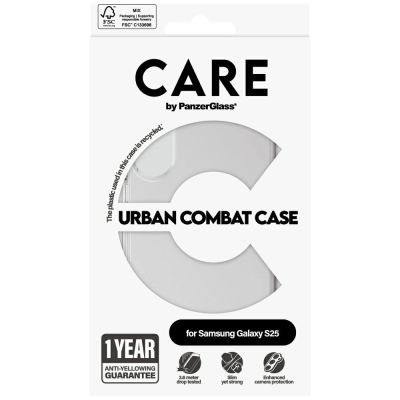 4. CARE by PanzerGlass Flagship Urban Combat Case for Samsung Galaxy S25 - Transparent
