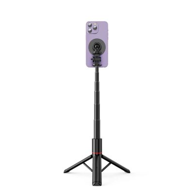 3. Tech-Protect L06S Bluetooth magnetic selfie stick with MagSafe, remote control, tripod up to 82cm and 360 head - black