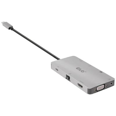 17. CLUB3D CSV-1594 USB 3.2 Gen 1 (3.1 Gen 1) Type-C Docking Station Black, Gray