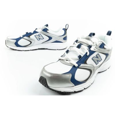 8. New Balance 408 men's sports shoes sneakers fashionable comfortable white silver