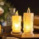 15. DECORATIVE CANDLE 5x11CM DECORATED LED