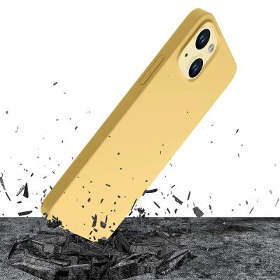 3. 3mk Hardy Silicone MagCase case for iPhone 15 Plus - yellow