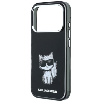 6. Karl Lagerfeld IML Choupette Body Sketch Print MagSafe Case for iPhone 17 Pro Max / 18 Pro Max - Black