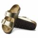 2. Birkenstock Arizona Birko-Flor Gold Women's Slides Regular Wide (1016110)