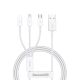 Baseus Superior Series USB-A - USB-C / Lightning / micro USB 3.5A cable 0.5m - white