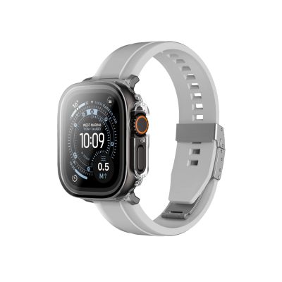 6. AmazingThing Radix Glass Screen Protector with Case for Apple Watch UItra 3 49mm - Clear