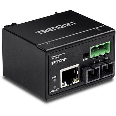 3. TRENDnet TI-F10SC Media Converter - Ethernet, Fast Ethernet - 10Base-T, 100Base-FX, 100Base-TX - RJ-45 / SC multimode - up to 2 km - 1310 nm