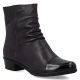 Women's leather ankle boots with heels, brown, insulated, Rieker Y0773-25