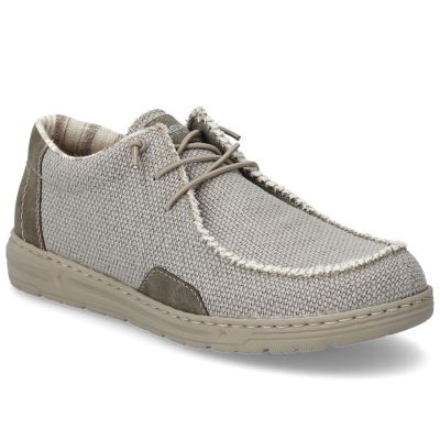 Men's lace-up loafers, gray, Rieker 08600-63