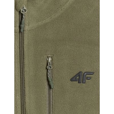 8. Men’s Regular-Fit Fleece Pullover with Stand-Up Collar 4F 4FRMM00TFLEM435-43S